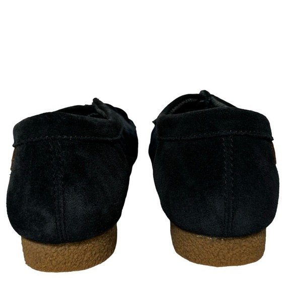 NIB Clarks Shacre II Step Moc Slip-On Suede Textile Loafers Blue Size 12 Wide - Picture 4 of 15